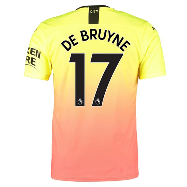 Camiseta Manchester City NO.17 De Bruyne 3ª 2019-2020 Naranja